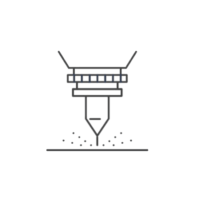 101178451 stock vector laser cutting flat line icon metal works tool sign thin linear logo for stainless steel fabrication 1 1 1