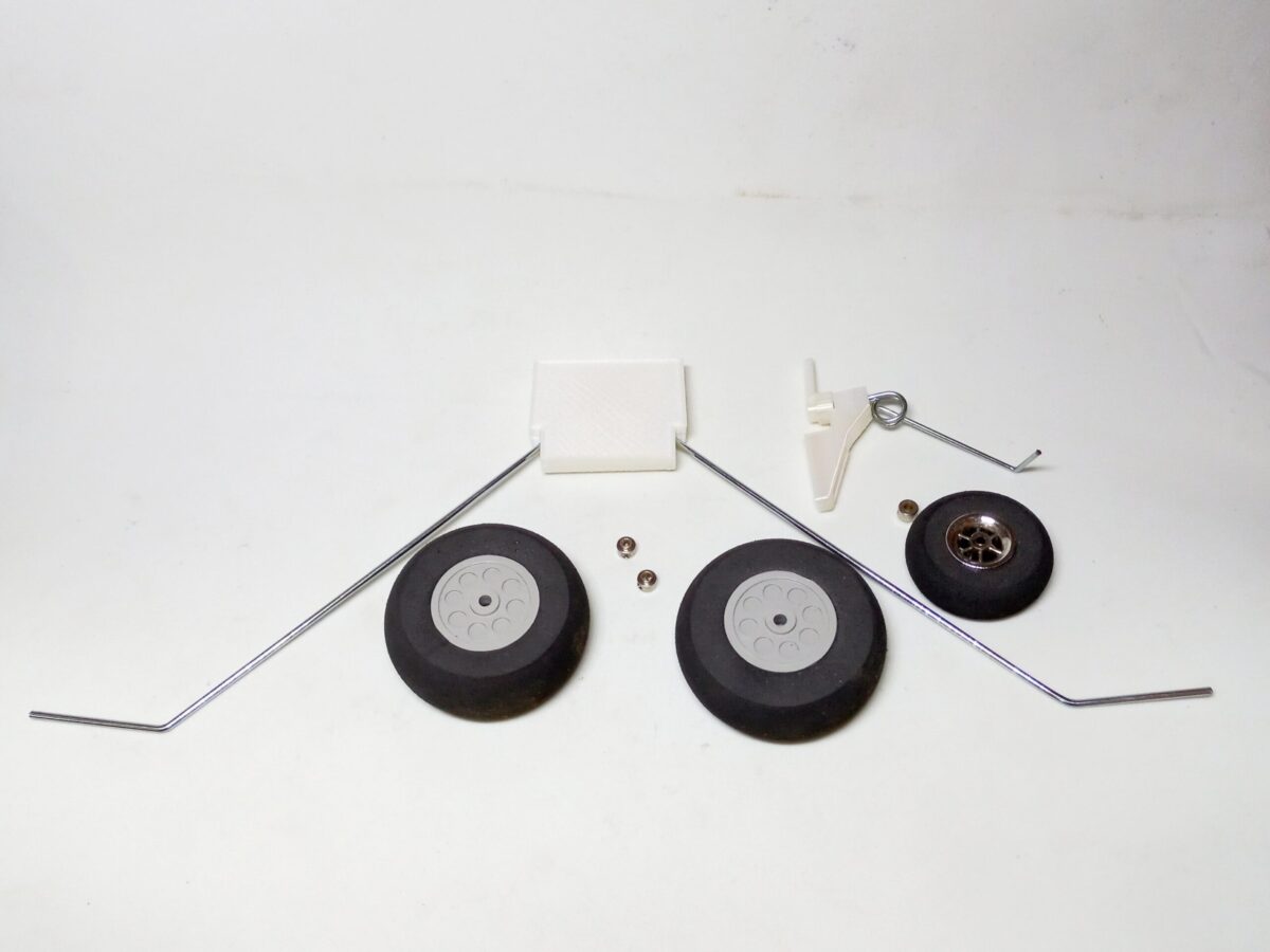 Tricycle Wire Landing Gear with Tail Wheel Made In India (2mm wire Thickness) - Image 2