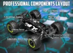 RACENT Crossy 1:16 Scale 4WD Off-Road RC Monster Truck – Up to 30 mph High Speed Ready-to-Run - Image 7