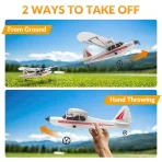 VOLANTEXRC Sport Cub RC Plane for Beginners Gyro 2CH Remote Control Airplane - Image 3