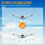 VOLANTEXRC Sport Cub RC Plane for Beginners Gyro 2CH Remote Control Airplane - Image 6