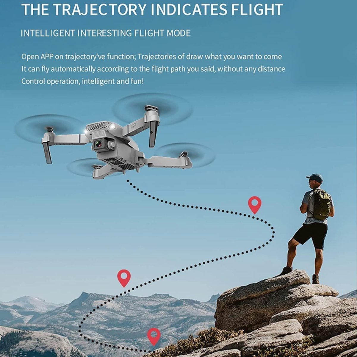 E88 Pro Drone – Upgraded Version 4K Dual Camera Smart Gesture Foldable Quadcopter - Image 7